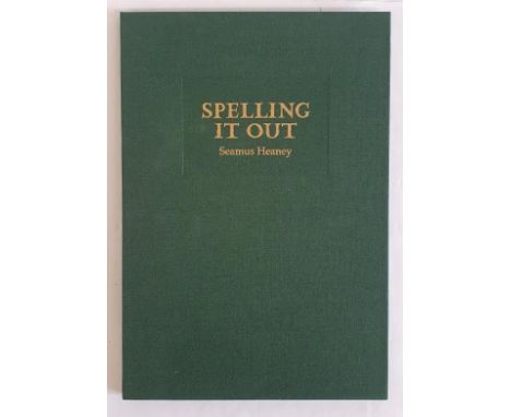 Seamus Heaney Spelling It Out, signed first edition 