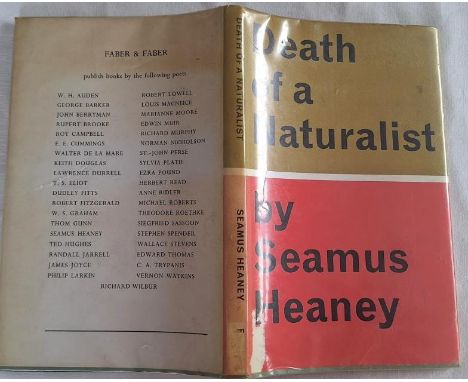 Seamus Heaney – Death of a Naturalist (1966, 1st ed, hardcover). This was Heaney’s first volume of poetry. Would appear to ha