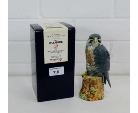 The Dalmore Twelve Years Old, Single Highland Malt Scotch Whisky, contained within a Beswick Peregrine Falcon, 18cm high, pre