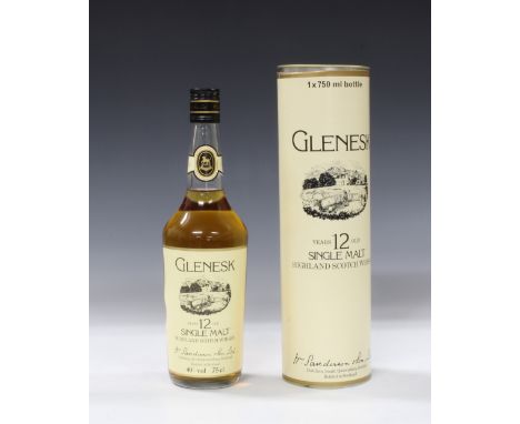 Glenesk 12 Years Old  Single Malt Highland Scotch Whisky 75cl, 40% volume, in presentation tube. 