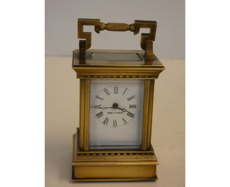 Brass french miniature carriage clock 