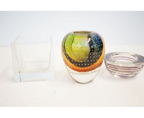 3x Pieces of art glass