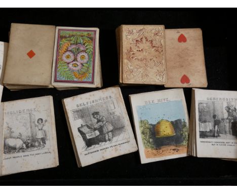 Pack of 1865 Wolley playing cards together with a pack of Reynolds 1865 playing cards & others 