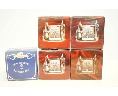 Collection of 5 boxed Myth & Magic figures by The tudor mint 