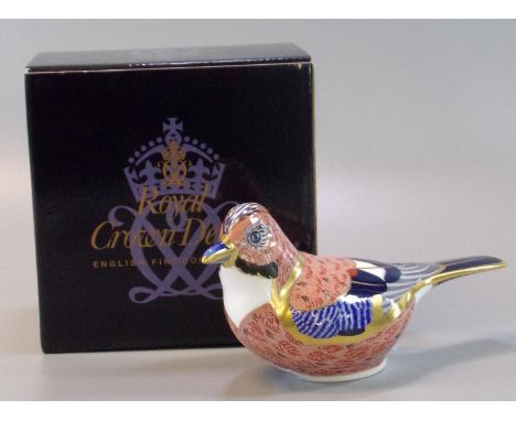 Royal Crown Derby bone china paperweight 'Jay', with gold stopper. In original box. (B.P. 21% + VAT)&nbsp; &nbsp;This item is