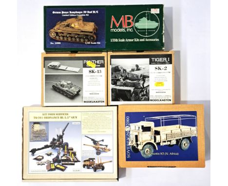 Kit Form Services, Sovereign 2000, MB Models &amp; Artbox/Modelkasten,&nbsp; a boxed group of plastic &amp; resin kits compri