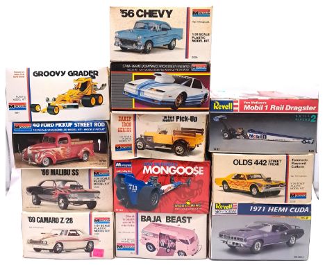 Monogram &amp; Revell, a boxed mainly 1:24, 1:25 and similar scale Custom Car, Stock Car, Drag Car and similar plastic kit gr