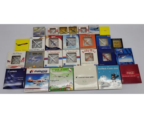 Plane Arts, 500 Inflight, Aero Classics and similar a boxed 1:500/1:400 scale commercial aircraft group, to include; Airbus A