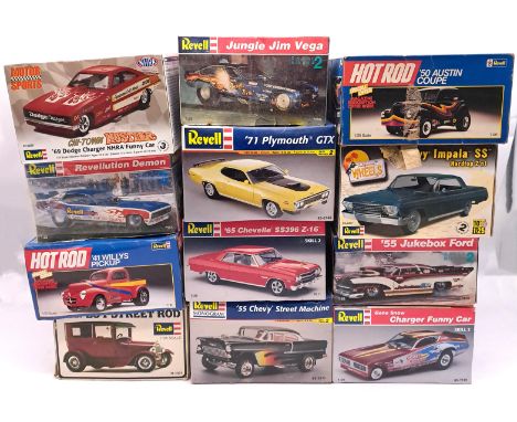 Revell &amp; Revell (Monogram) a boxed mainly 1:24 &amp; 1:25 (mainly 1:25) scale Custom Car, Stock Car, Drag Car and similar