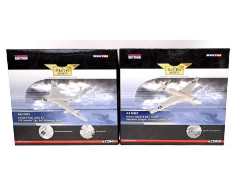 Corgi The Aviation Archive, a boxed 1:144 scale pair to include AA31605 Handley Page Victor B.2 139 'Jamaica' Squ RAF Witteri