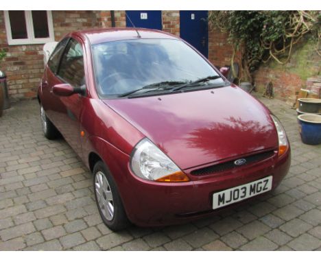 2003 Ford KA Luxury Collection 1.3 5 speed manual 3 door hatchback petrol, mileage 54,617, MOT until 31.5.16, full service hi