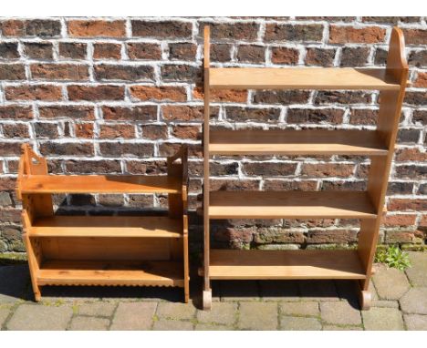 2 pine shelf units