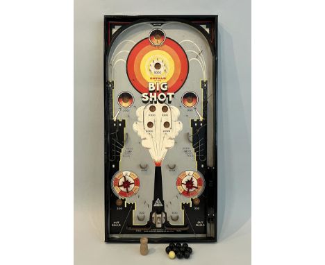 A mid-20th century American Gotham G-130 Big Shot bagatelle pinball game - in very good condition, 61cm long, in the original