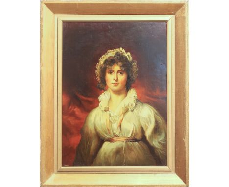 20th century School Portrait of a lady, half-length oil on board 15¾ x 11½in (40 x 29.25cm), early 20th century gilt frame (5