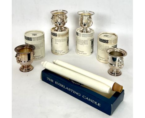 A set of four Viners of Sheffield silver plated Miniature Wine Coolers - designed to be used as miniature vases or trinket bo