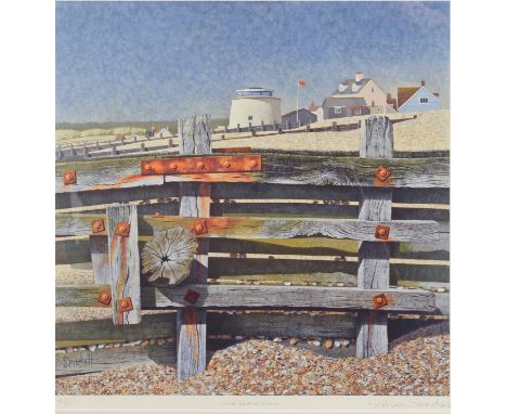 Graham Sendall (British, b.1947) 'The Groyne' limited edition colour print, signed, inscribed and numbered 6/50 lower margin,
