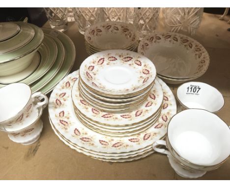 A Royal Kent bone china tea and dinner set with five cups otherwise six place setting no obvious damage. (a lot)  - NO RESERV