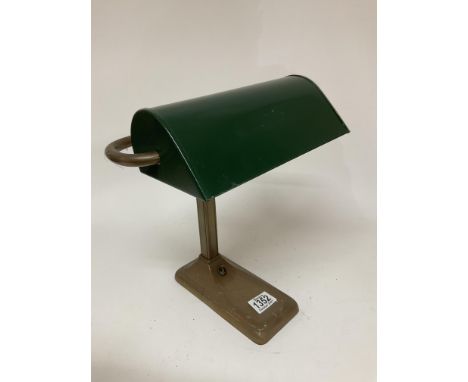 An Art Deco bronze and Tin desk lamp