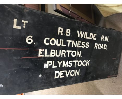 A Naval tin trunk and two other metal bound trunks l