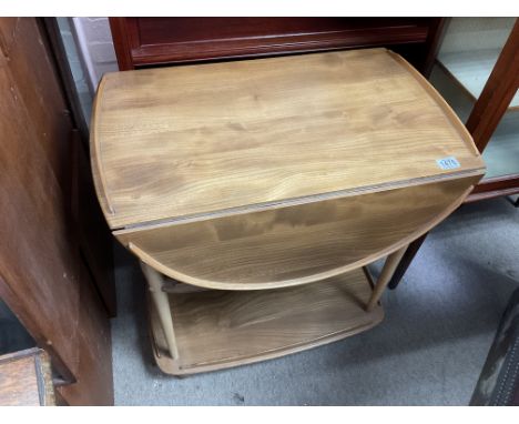 An Ercol beech wood model 505 drop leaf serving trolley  - NO RESERVE