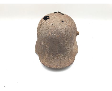 WW1 Battlefield Relic German Model 1916 Stahlhelm Helmet that was found Passchendaele Belgium.