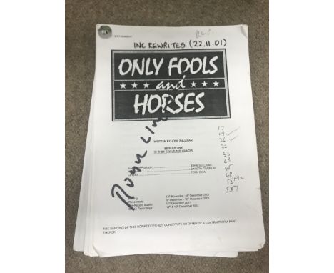 An original Only Fools and Horses script, signed by Roger Lloyd Pack. Dated 22/11/01. Episode 1 If They Could See Us Now toge