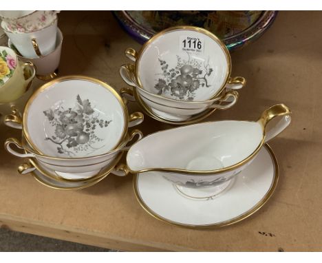 A small collection ceramics consisting of Spode Chatham pattern dinnerware and 20 Royal Doulton Greenbrier pattern cups and s