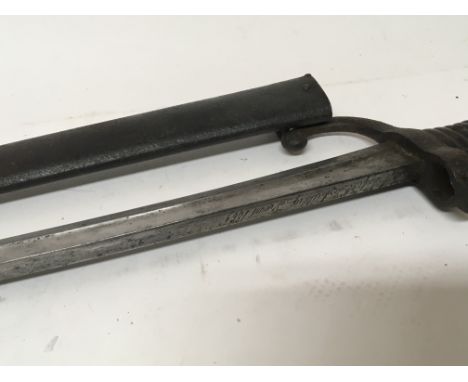 A French 1869 pattern bayonet with scabbard  - NO RESERVE