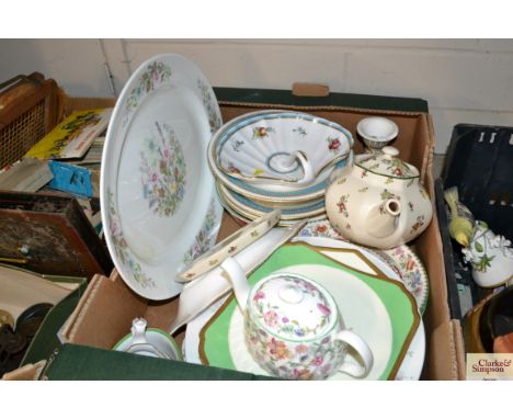 A quantity of various china to include Booths, Royal Worcester, Spode, etc.