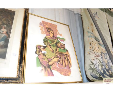 Yara Tupnamba, coloured lithograph limited edition 370/400