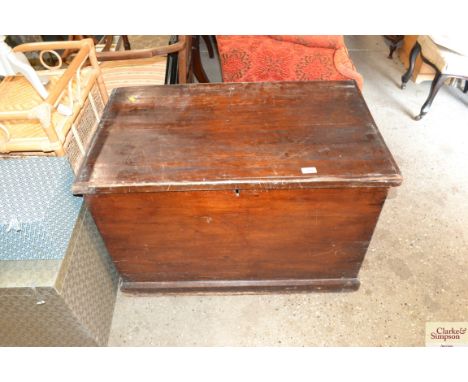 A stained pine trunk with candle box interior AF