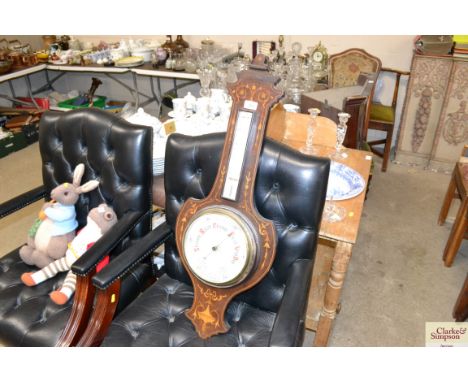 An Edwardian inlaid barometer