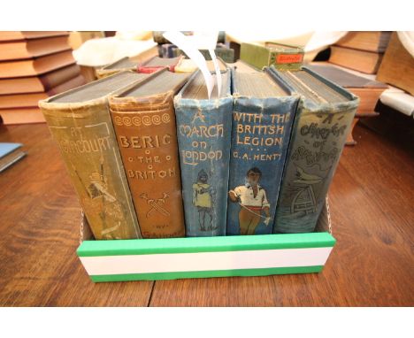 HENTY, G.A.  - A Collection of His Works.  Some first editions but most worn, rubbed and tired  (11 vols)