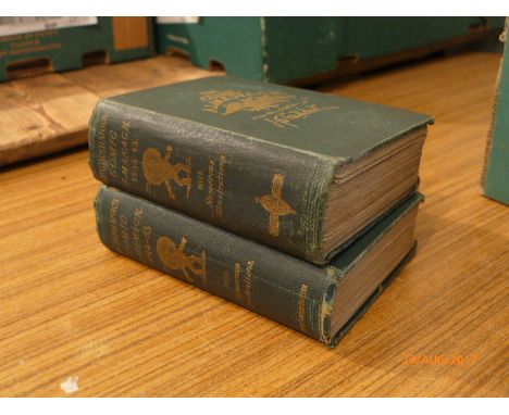 CRUIKSHANK, GEORGE - THE COMIC ALMANACK, First and Second series, 1835-43, 1844-53, LondonGreen cloth, gilt. Rubbed.  Many il