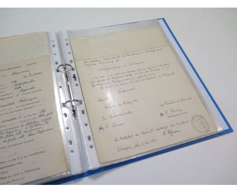 German WW2 officers casualty group of documents relating UFFS OTTO HERZING 3 . PZ . AUFKI 17 panzer recognisance unit K in A 