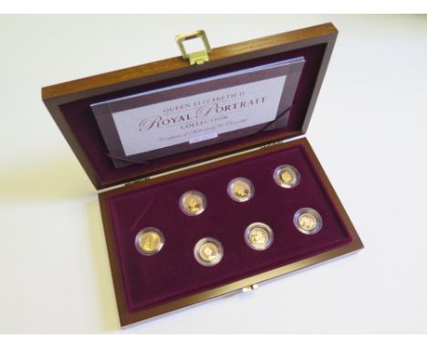 Queen Elizabeth II Royal Portrait Collection. The seven coin set comprising Sovereigns (4) 1963 Unc, 1984 Proof, 1986 Proof, 