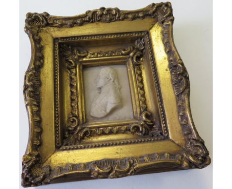 Admiral Lord Nelson of Bronte a fine portrait bust in relief, artist A.G 1822, In Gilded ornate frame, GVF