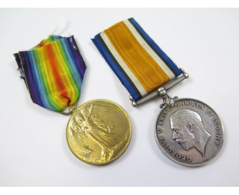 Bedford Regt - BWM & Victory Medal (31390 Pte W Parnell Bedf R). (2)