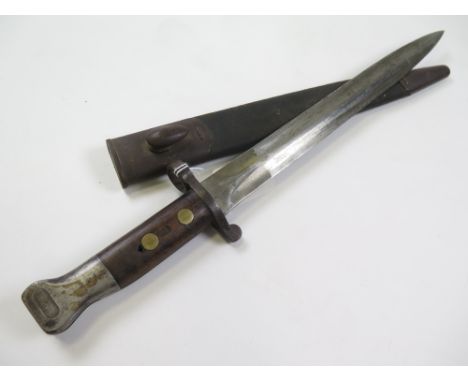 Bayonet: A Patt 1888 MKI Bayonet Ricasso marked 'V.R. & 1.'95' (Jan 1895) & WD Rifle no. '136' to pommel. In its steel mounte