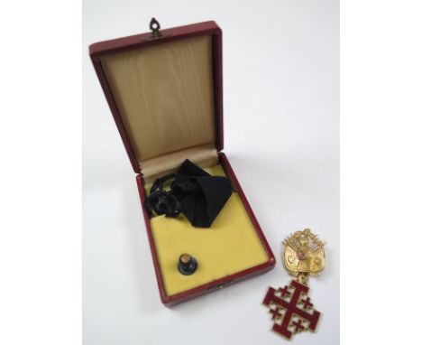 Vatican Equestrian Order of the Holy Sepulchre of Jerusalem, with button hole rosette, in case of issue