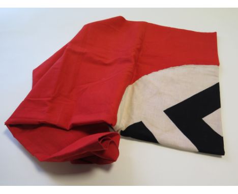German WW2 party flag 28x56 nice clean flag with some light staining and small moth 