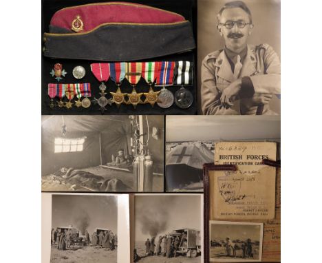 Group and vast amount of original photos, documents, etc to Lt-Col Hugh Leonard William Sixsmith RAMC. Medals mounted as worn