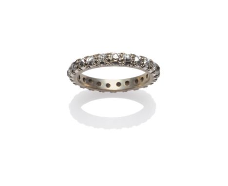 A Diamond Full Eternity Ring, old cut diamonds in white claw settings, total estimated diamond weight 1.00 carat approximatel