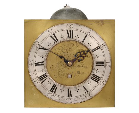 An Early 18th Century Thirty Hour Striking Wall Clock, signed John Sanderson, circa 1710, lantern style four posted movement 