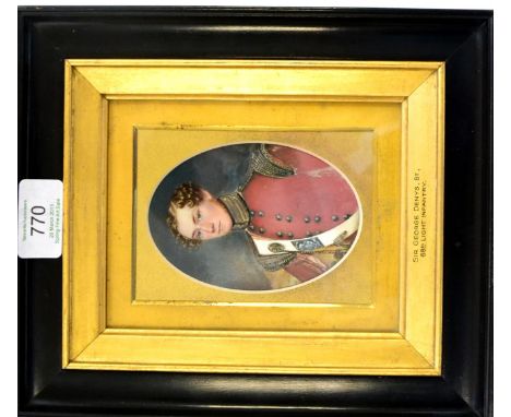 English School (early 19th century) Portrait miniature of Sir George Denys Bt, half length, wearing the uniform of the 68th L