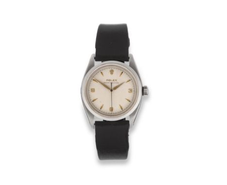 A Stainless Steel Centre Seconds Wristwatch, signed Rolex, Oyster Precision, ref: 6422, 1958, lever movement numbered N38774,