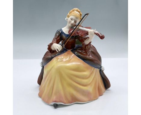 From the Lady Musicians series, features an elegant limited edition figure of a seated woman playing a violin, fashioned in a