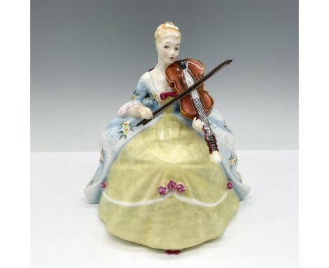 Limited edition figure is part of the Lady Musicians series. Dressed in floral dress colored in white, pale blue, yellow with