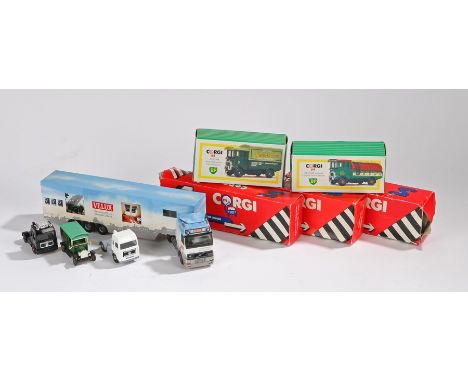 Corgi commercial vehicles to include  AEC 508 forward control 5 ton Cabover lorries advertising BP and Potter's Asthma Cure. 