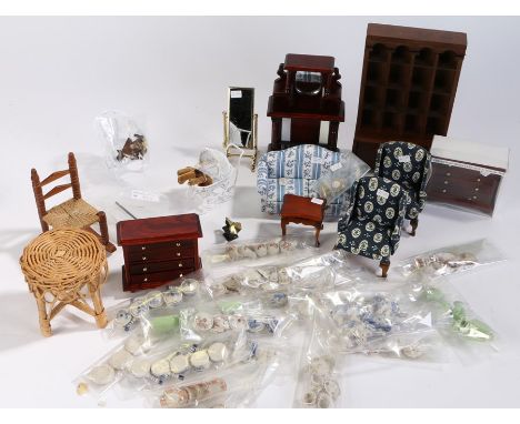 Large collection of dolls house furniture, models and accessories, to include boxed ceramic animals etc. (qty)